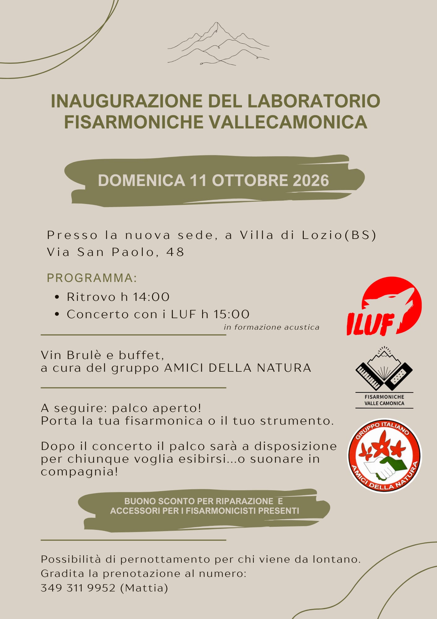INAUGURAZIONE DEL LABORATORIO FISARMONICHE VALCAMONICA